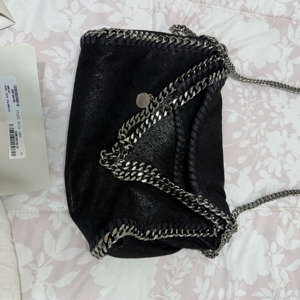 SOLD Stella McCartney Black Chain-Trimmed Women's Bag